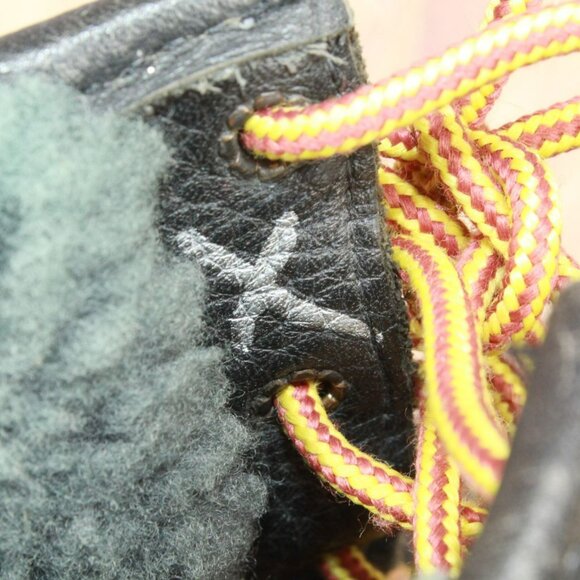 LL Bean Black Leather Shearling Lined Insulated Mid Calf Duck Boots Size 10 M - Picture 9 of 11